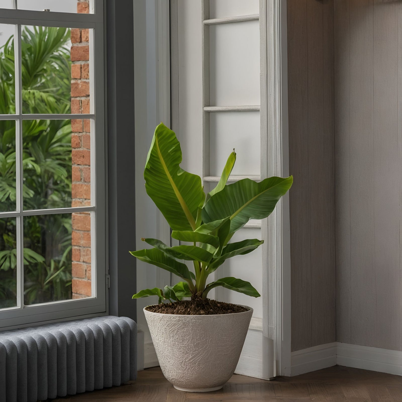 Banana Plant - 4 Pcs. - Musa 'oriental Dwarf' - Height 25-40cm - ⌀12cm | Set of 4 | Green
