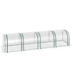 Green Tunnel Greenhouse With Zipped Doors