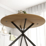 HOMCOM 120 Cm Dining Table For 4, Industrial Kitchen Table With Steel Legs