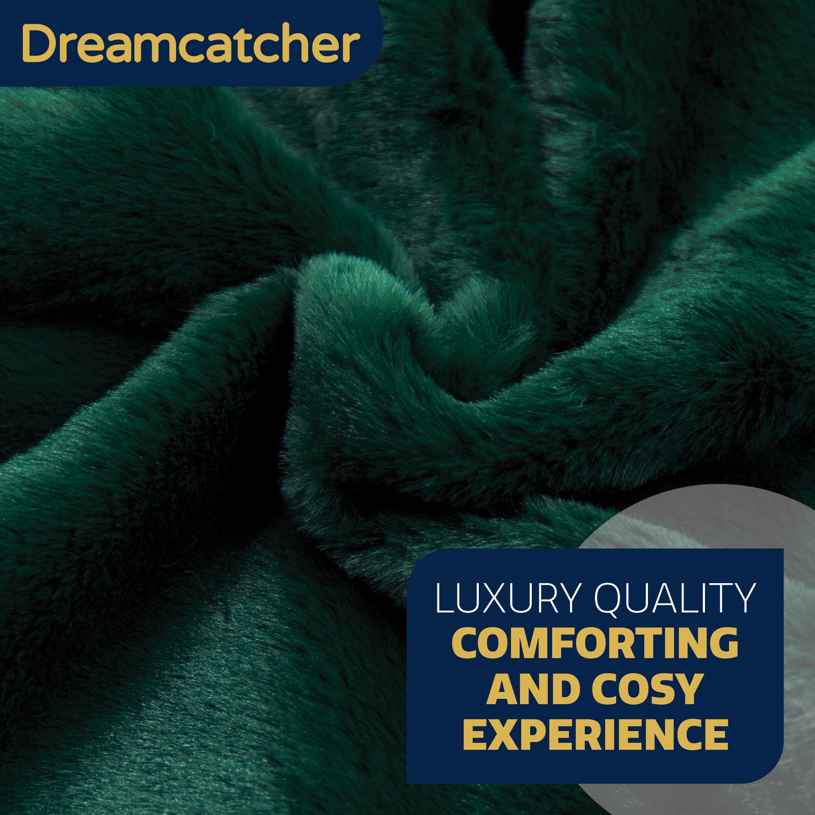 Blanket Throw Soft Faux Fur 160 X 130cm Fleece Overblanket Fluffy Blanket  For Sofa & Beds | L | Green
