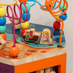 AIYAPLAY Wooden Activity Cube For Toddlers 18+ Months With Bead Maze