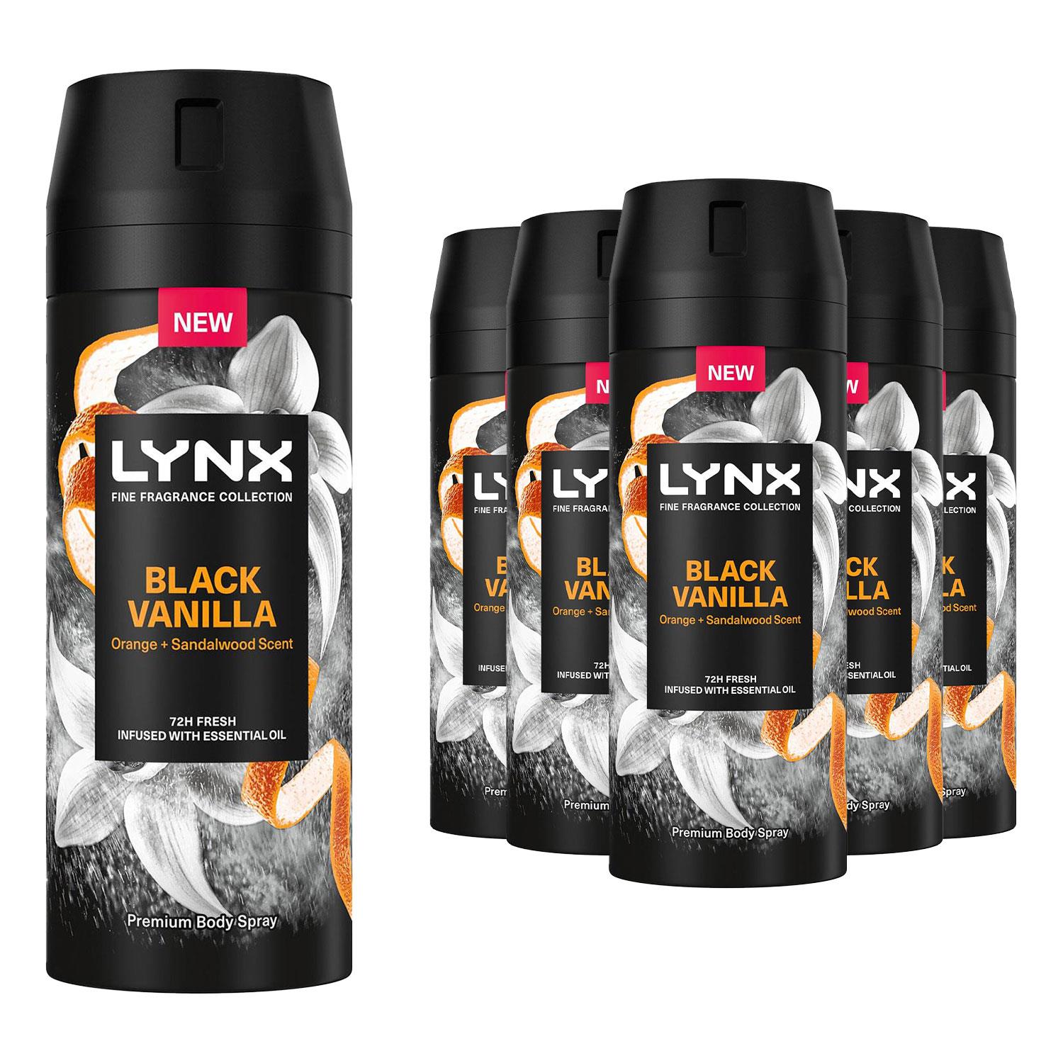 Fine Fragrance Collection Black Vanilla Deodorant Body Spray 150ml | Set of 30
