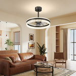 Ceiling Fan Light With 3 Colour, Timer, Reversible, Remote | One Size | Black