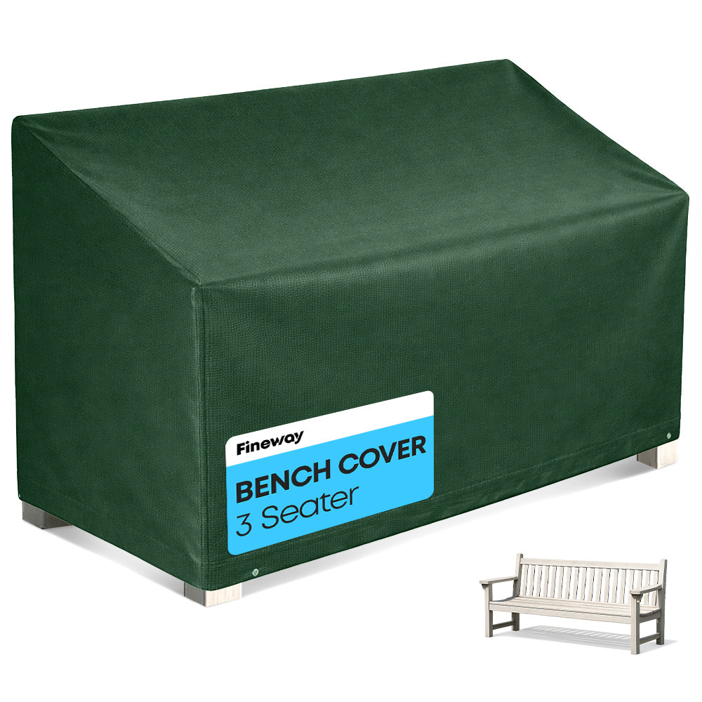 Fineway Garden Bench Cover 3 Seater Waterproof Outdoor Furniture Green