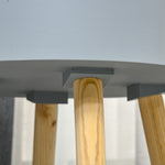 Side Table Wood Nightstand W/ Hidden Storage Space | Gray
