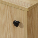 Tv Stand Cabinet With Sliding Door, Natural