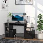 Wood Computer Desk With Drawer And Shelf