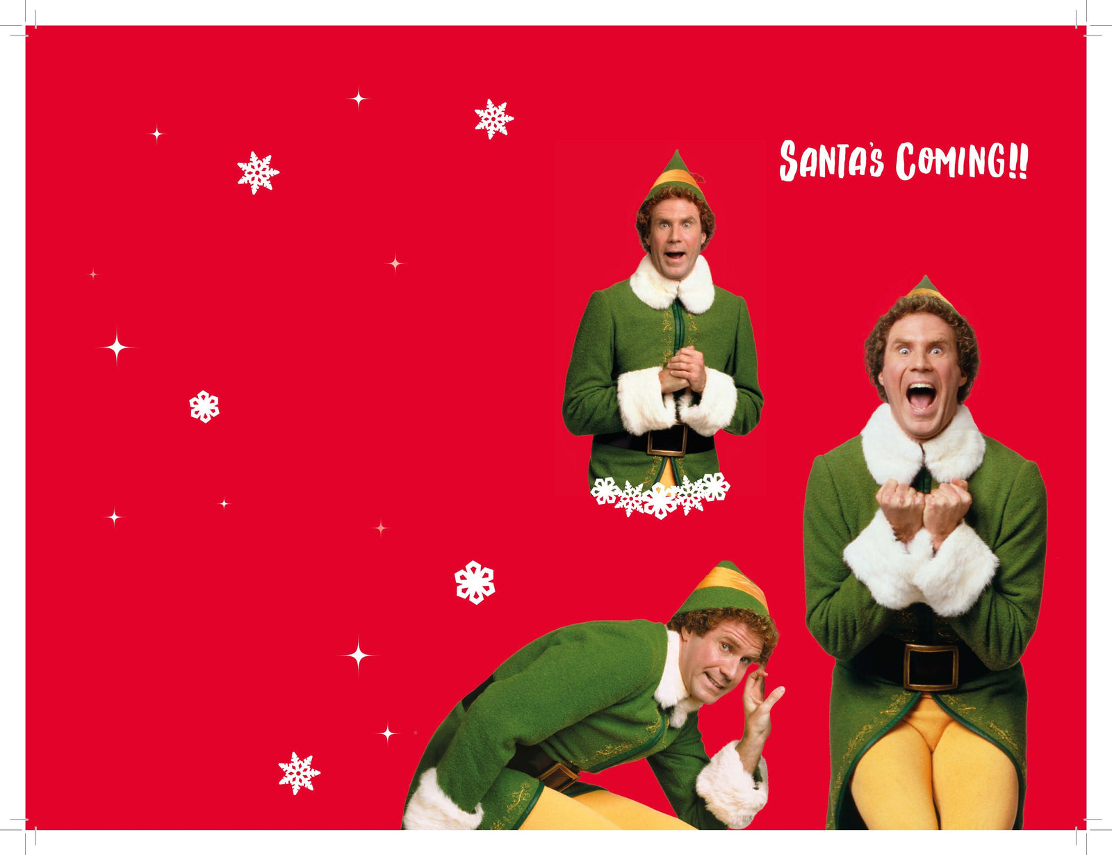 Elf Dad Christmas Card Official Product