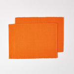 Cotton Plain Pack Of 2 Placemats | 50cm x 30cm | Orange