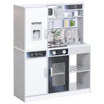 Play Kitchen, Pretend Toy Kitchen W/ Sounds Lights, Microwave