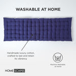 Outdoor Bench Cushion For 2 & 3 Seater Garden Seat Pad For Furniture, Kitchen, Dining & Indoor Use | 2 | Navy Blue