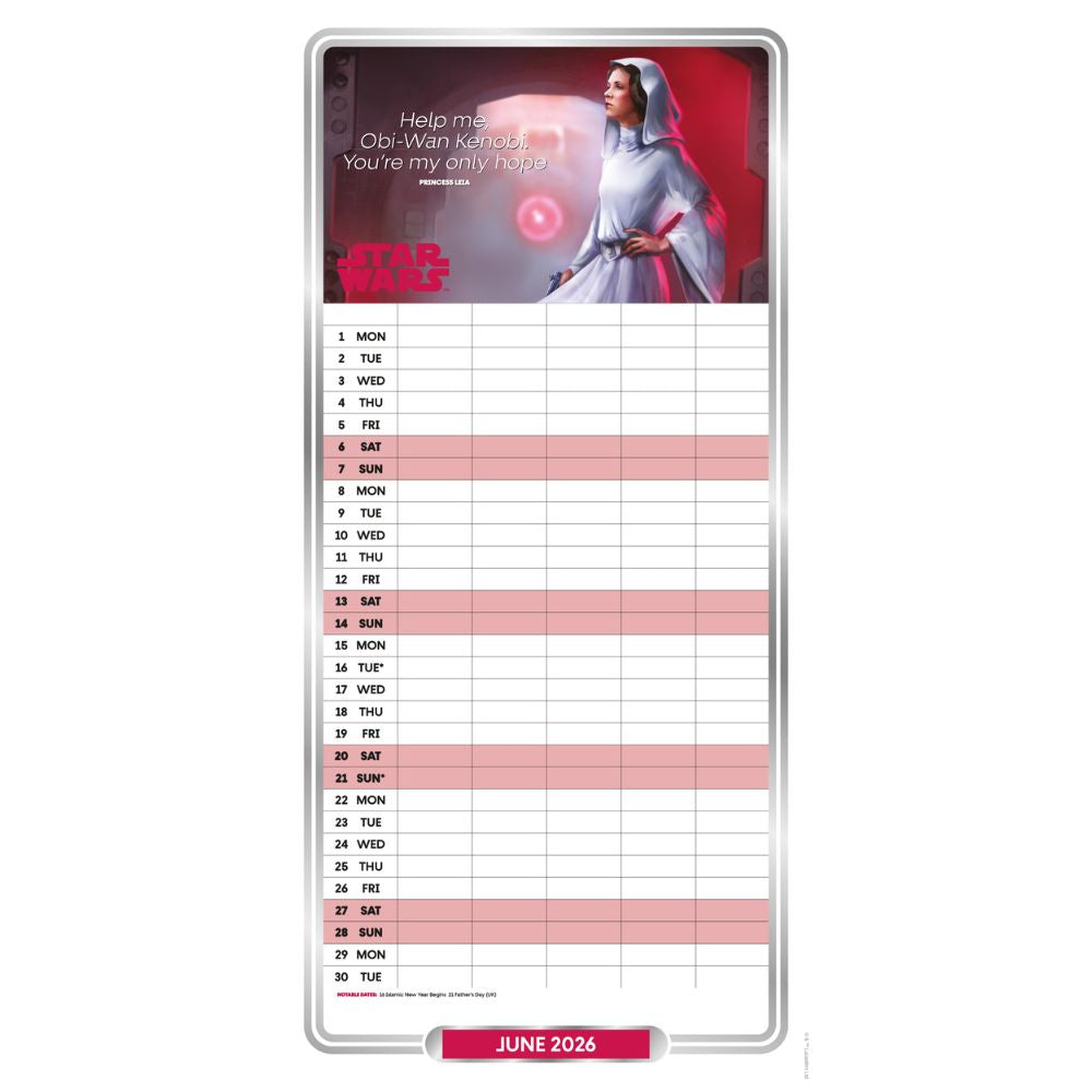 Classic 2026 Family Organiser Calendar (with Stickers) Official Product