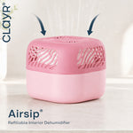 Airsip 500ml Refillable Dehumidifier With Calcium Chloride Refill | Pink
