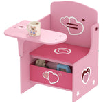 Kids Table And Chair Set, Toddler Desk Chair With Storage Bins | Pink