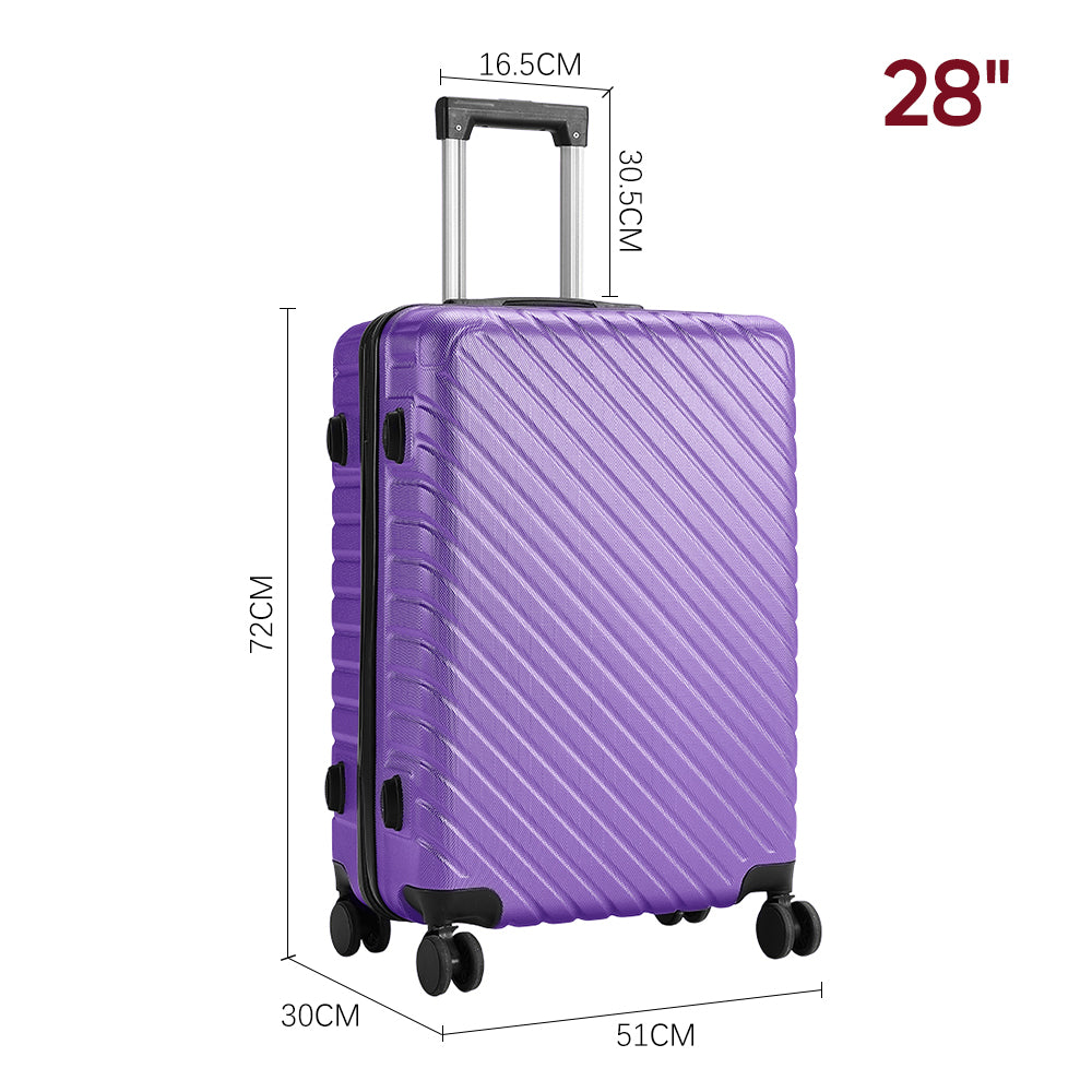 Lightweight Hardside Travel Suitcase With Spinner Wheels | Purple