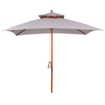 Patio Parasol Garden Sun Umbrella Sunshade Bamboo