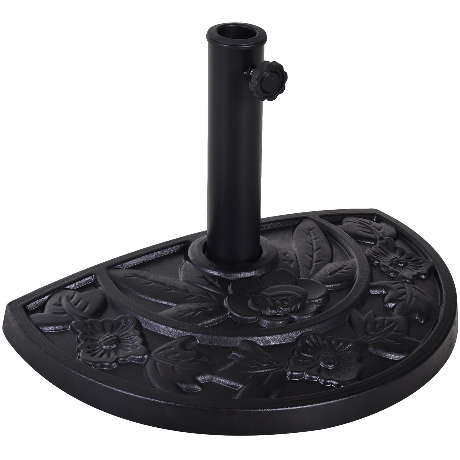 9kg Half Round Parasol Umbrella Base Resin Outdoor Garden