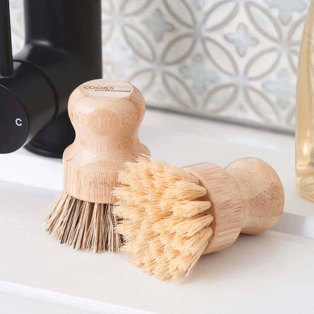 Set Of 2 Bamboo Pot Brushes