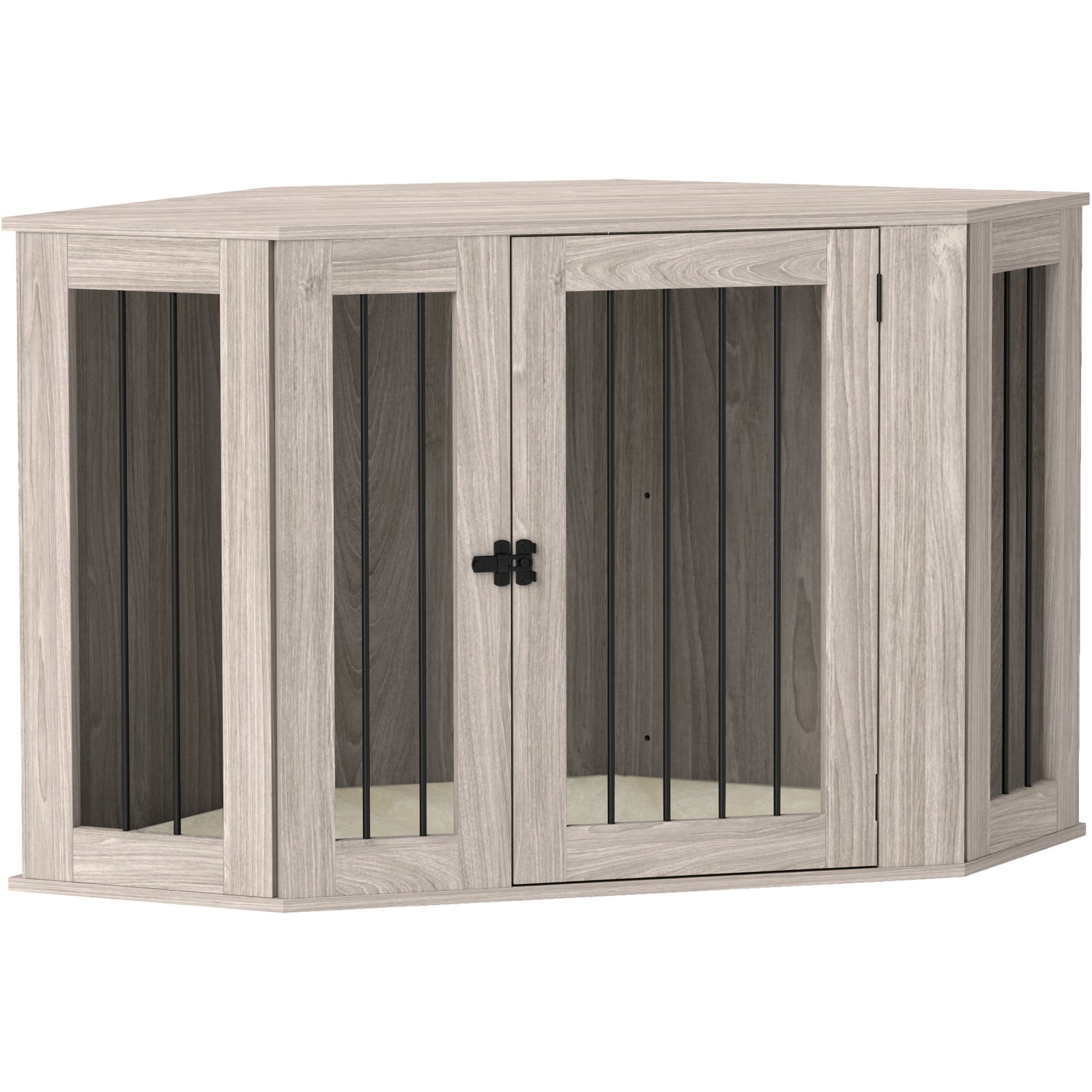 Dog Crate W/ Cushion, Door - Large Dogs | Brown
