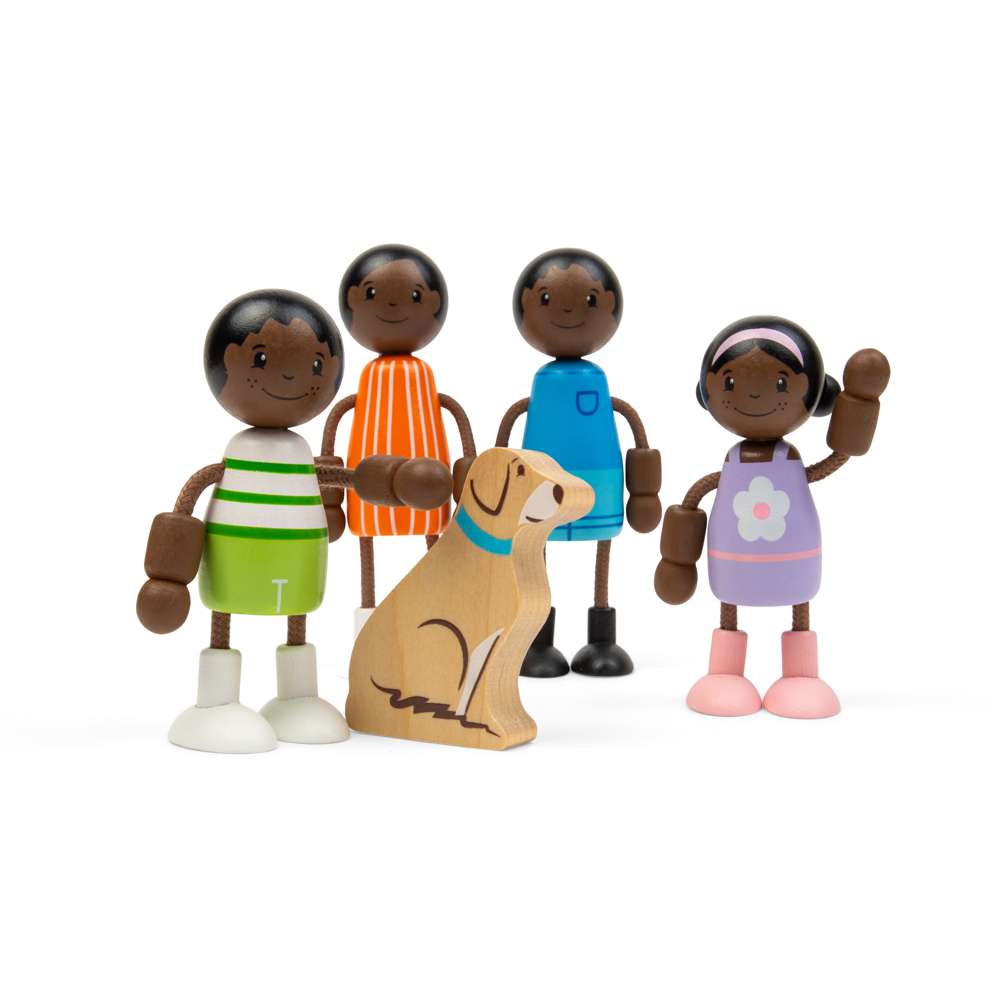 Tidlo Black Family Dolls