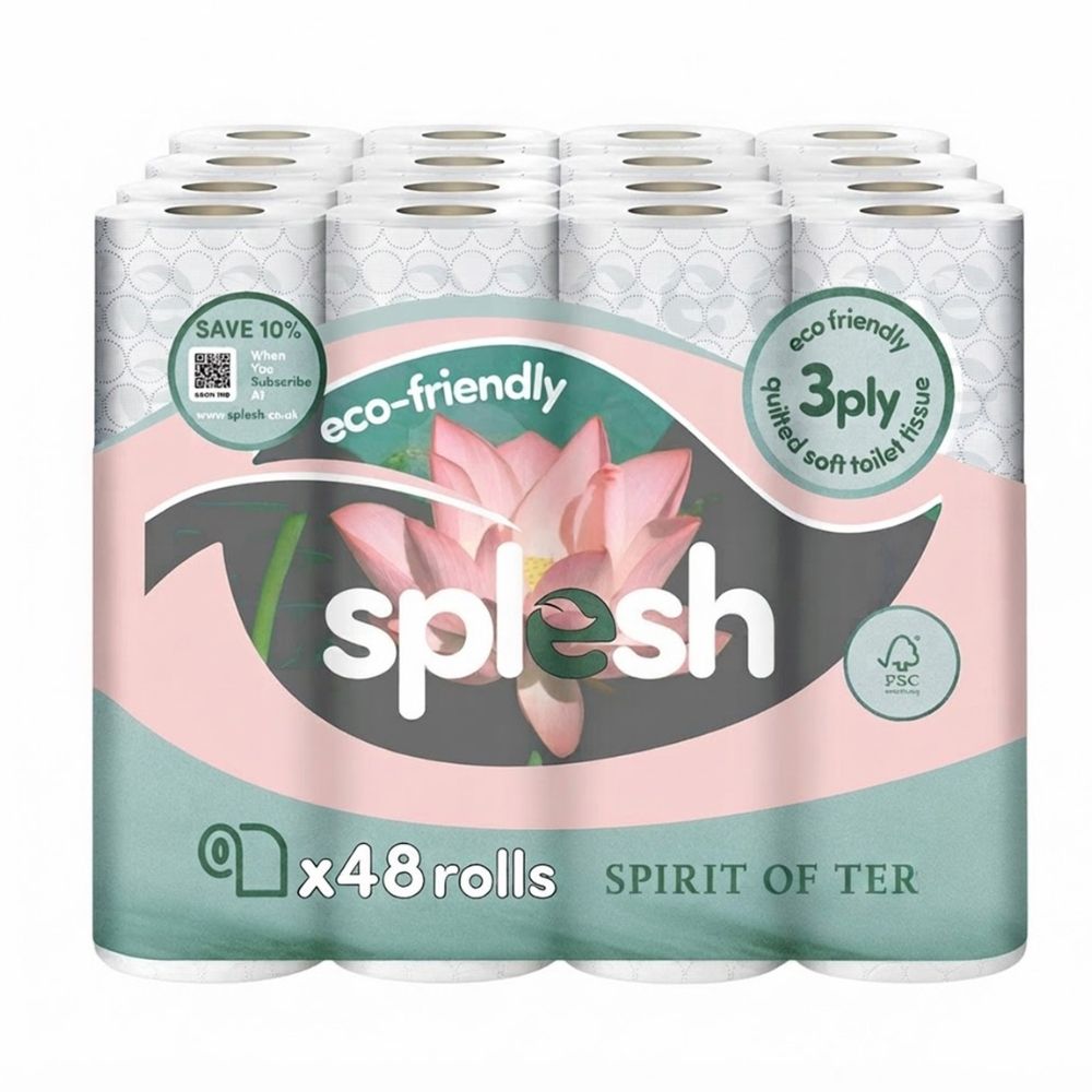 Toilet Roll, Spirits Of Tera – Quilted Soft 3-ply Tissue | 48 Rolls | White
