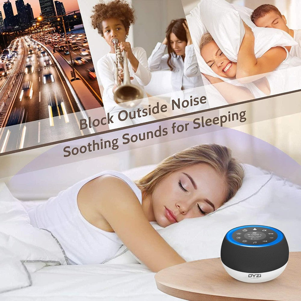 Dyzi Rgb Night Light With White Noise For Baby Toddler Adult Therapy