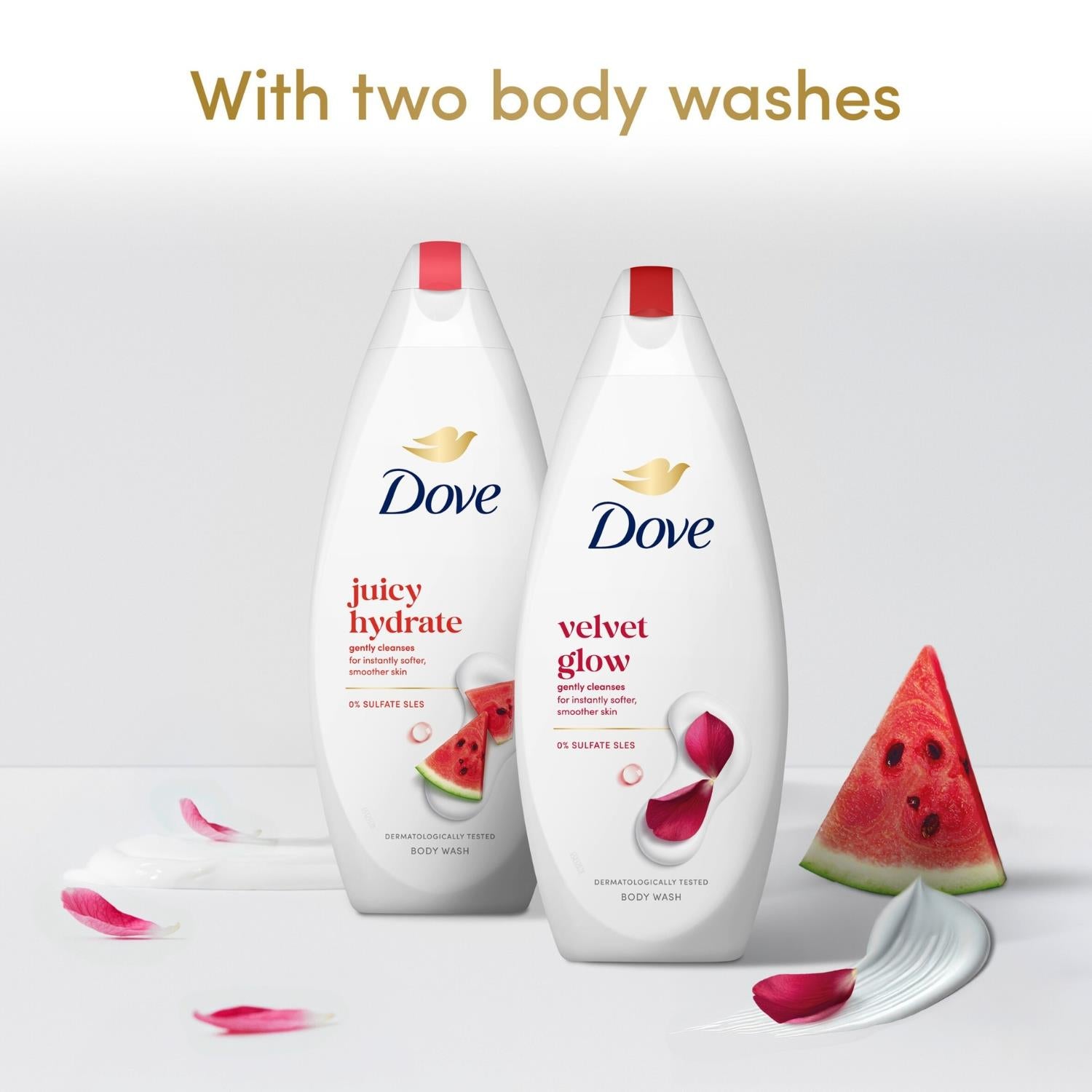 Unwrap And Discover Body Wash Collection For Her With Puff, 2pc | Set of 4