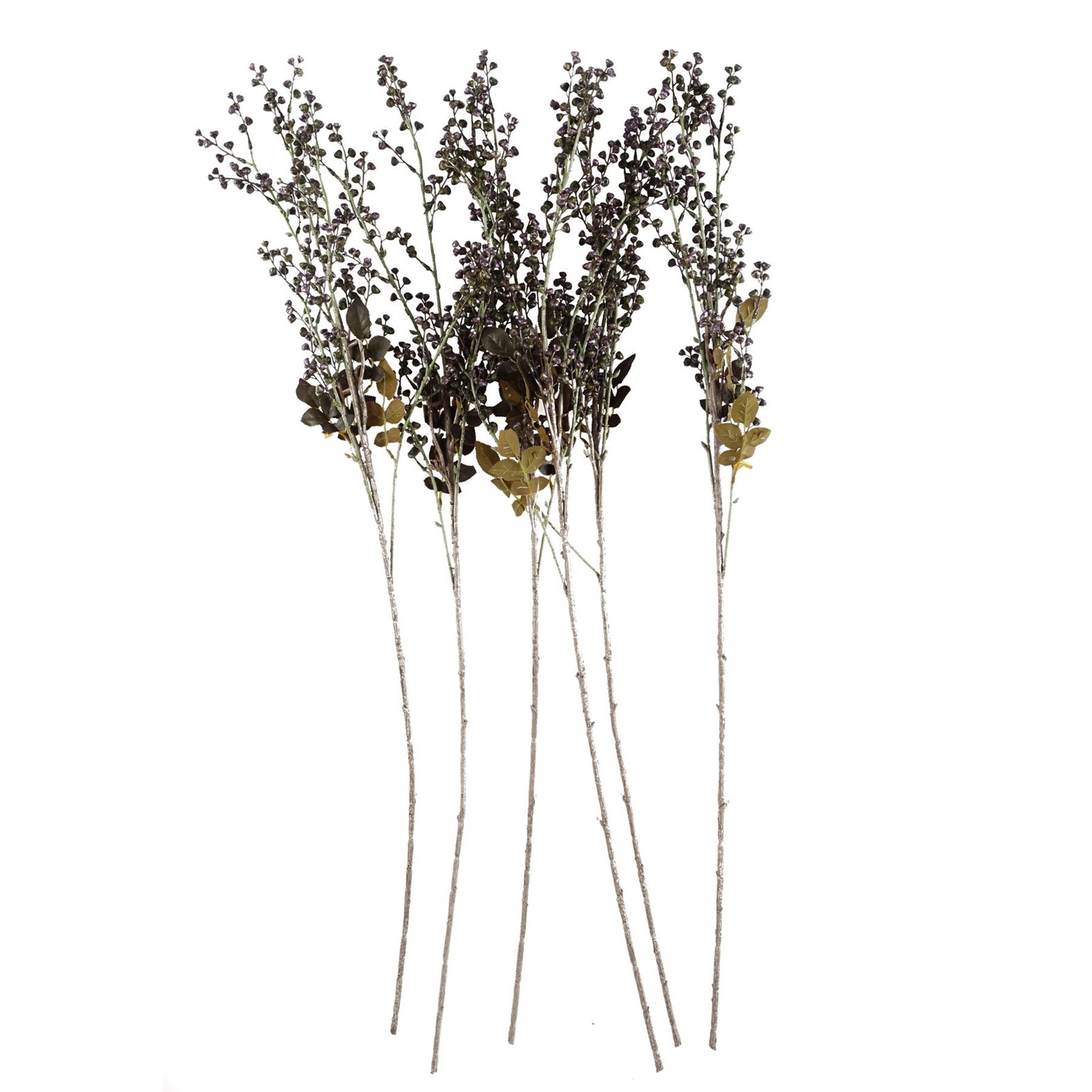 Pack Of 6 X 85cm Artificial Dark Berry Stem