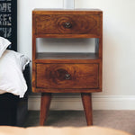 Solid Wood Mini Classic Multi Chestnut Bedside