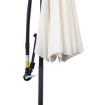 3m Garden Parasol W/ Crank & Base | Cream