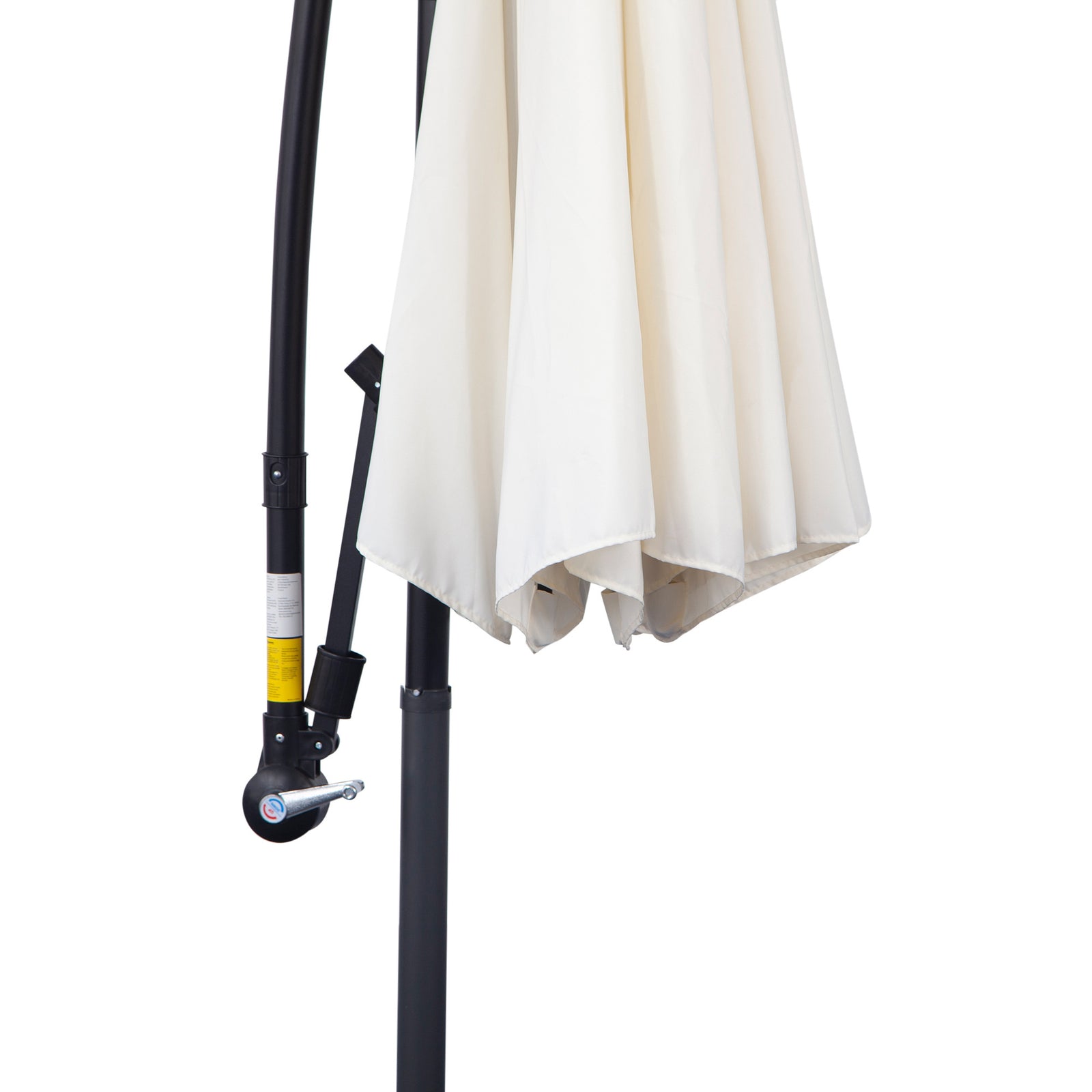 3m Garden Parasol W/ Crank & Base | Cream