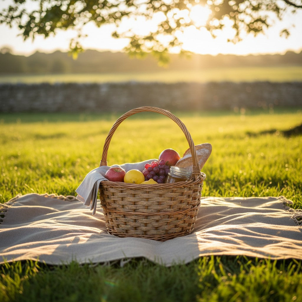 Wicker Small Rustic Apple Shopping Basket
