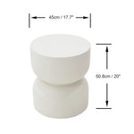 Chronos Grc Side Table | Cream White