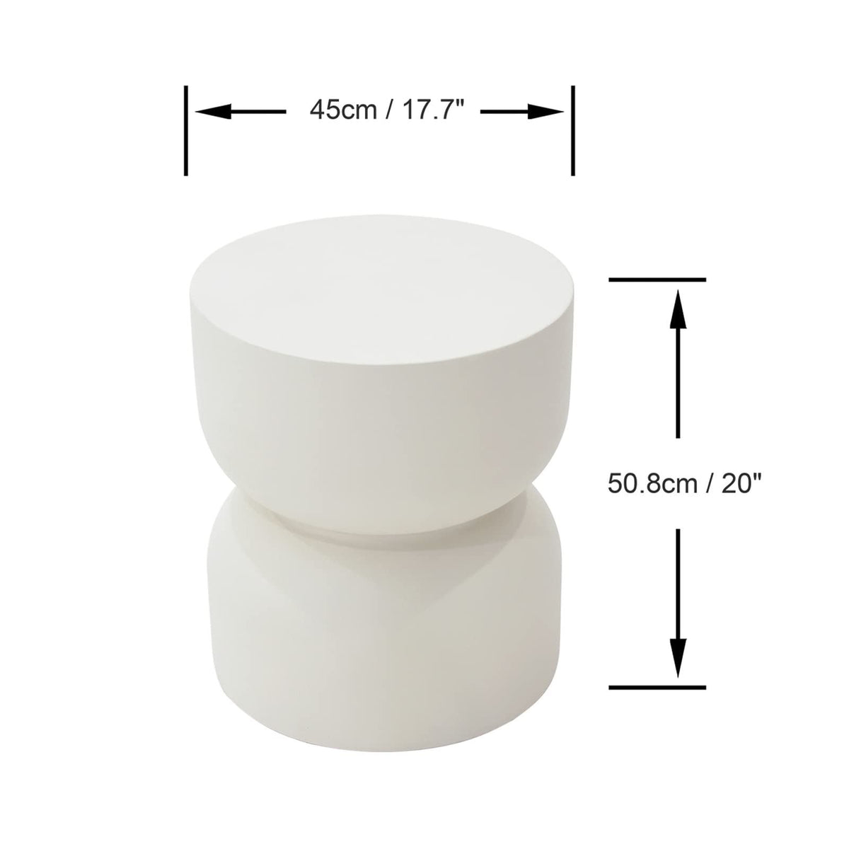 Chronos Grc Side Table | Cream White
