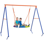 Kids Swing Nest Swing Seat With A-frame Structure For Outdoor Use