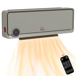 1000w/2000w Wall Downflow Heater 10-49 Degree Temperature | One Size | Gray