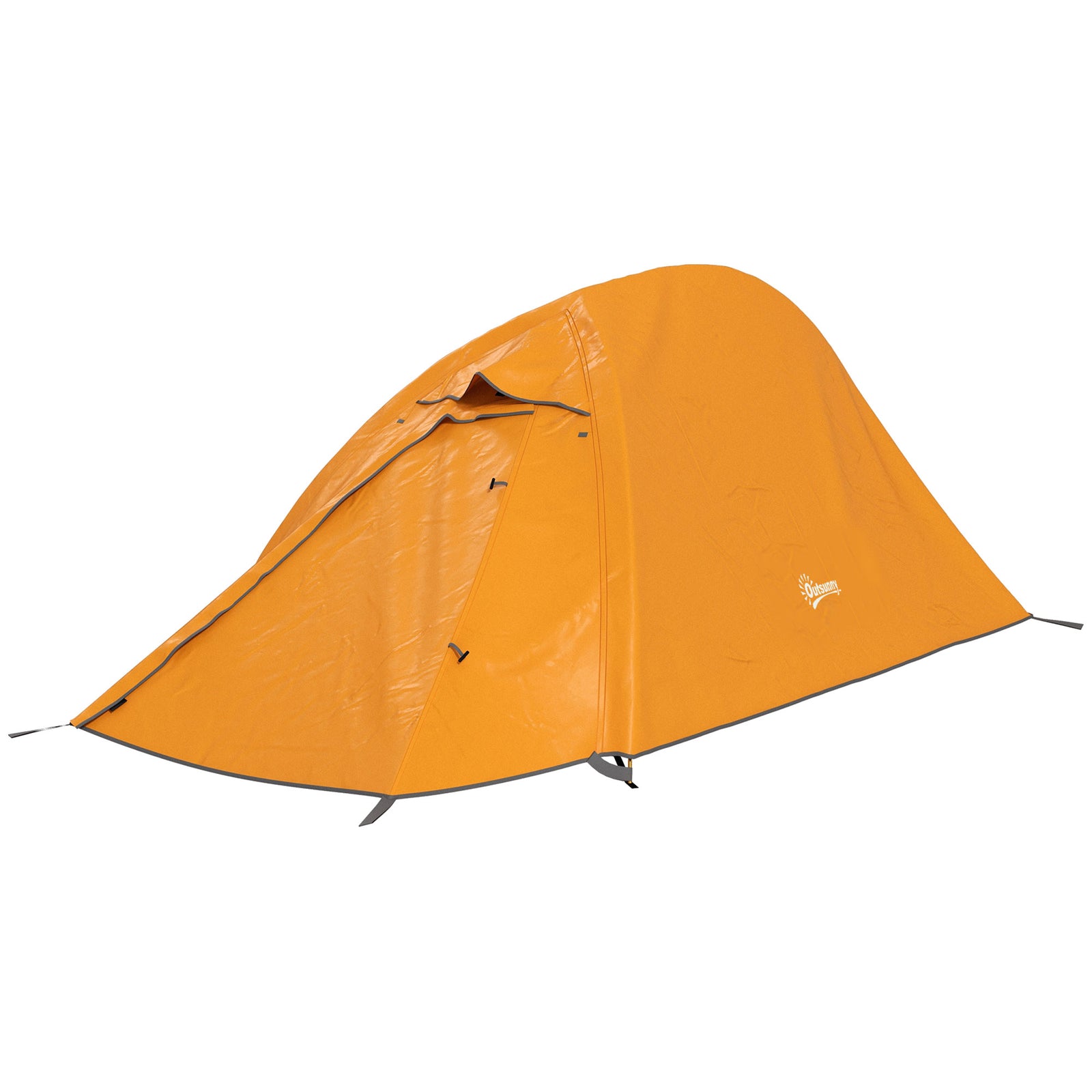Double Layer Camping Tent For 1-2 Man, 2000mm Waterproof | Orange