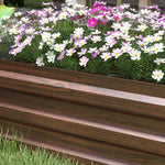 Galvanised Raised Bed For Garden, Outdoor Elevated Planter Box | Dark Brown
