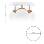 Sfera Designer Ceiling Lamp Hand Made Scandi Style Natural Wood Detail