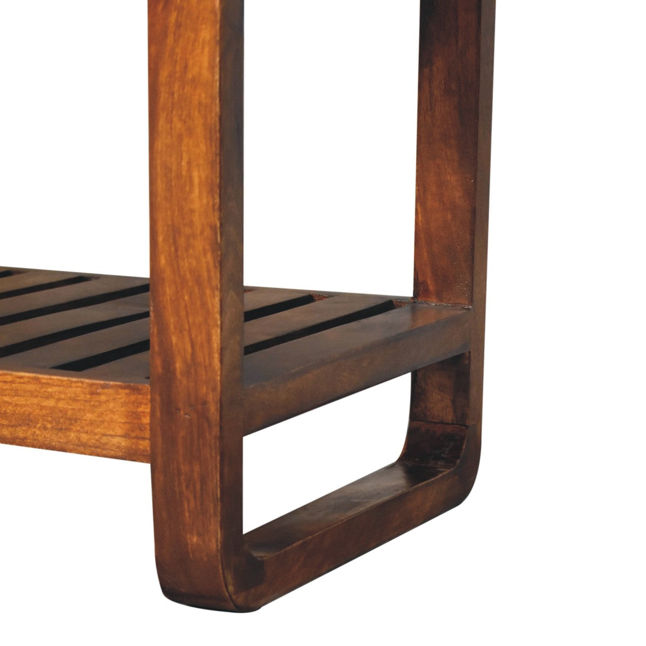 Solid Wood Small Buffalo Slatted Hallway Bench