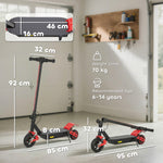 Electric Scooter For Kids With Lcd Display, Up To 15 Km/h | Red