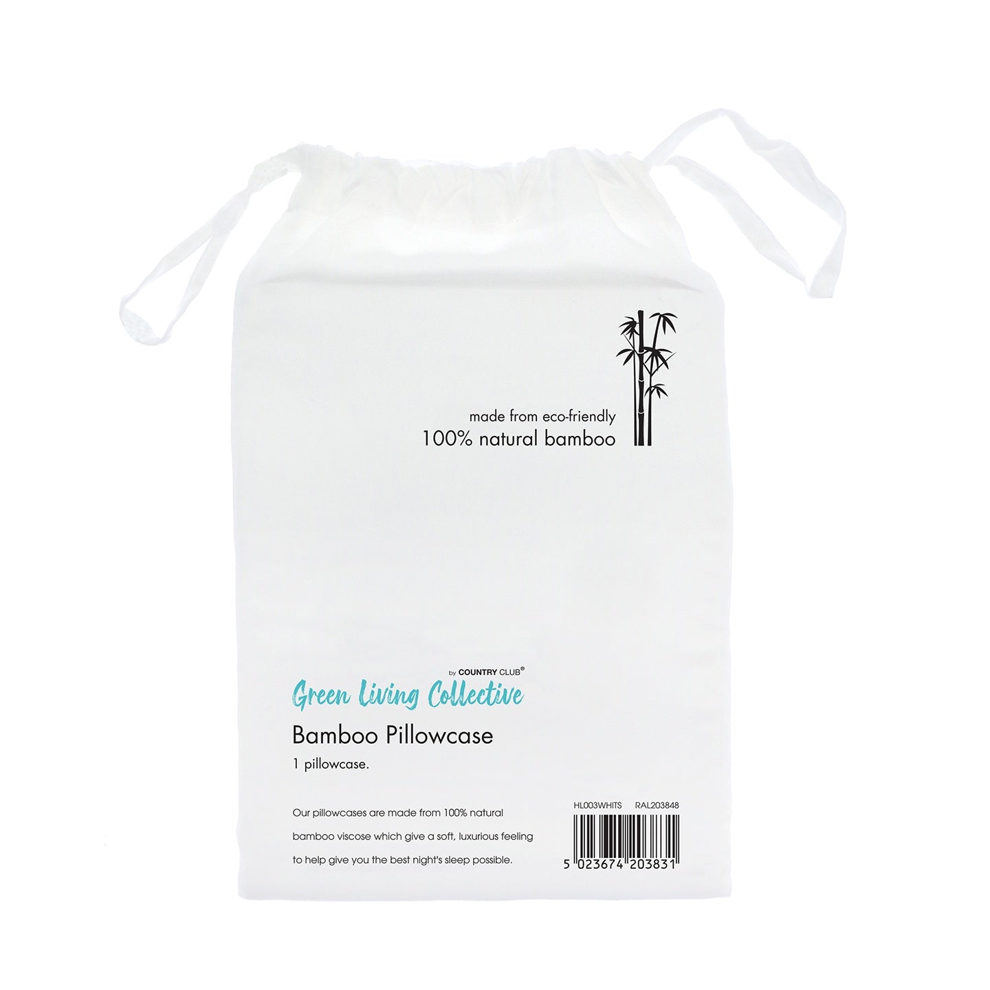 Bamboo Pillowcase | One Size | White