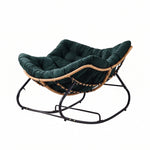 Modern Rocking Chair with Cushion – Compact | Green