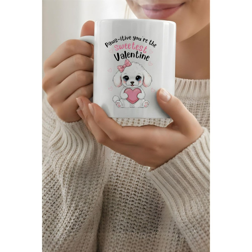 Dyzi Pawsitive You’re The Sweetest Valentine Printed Mug