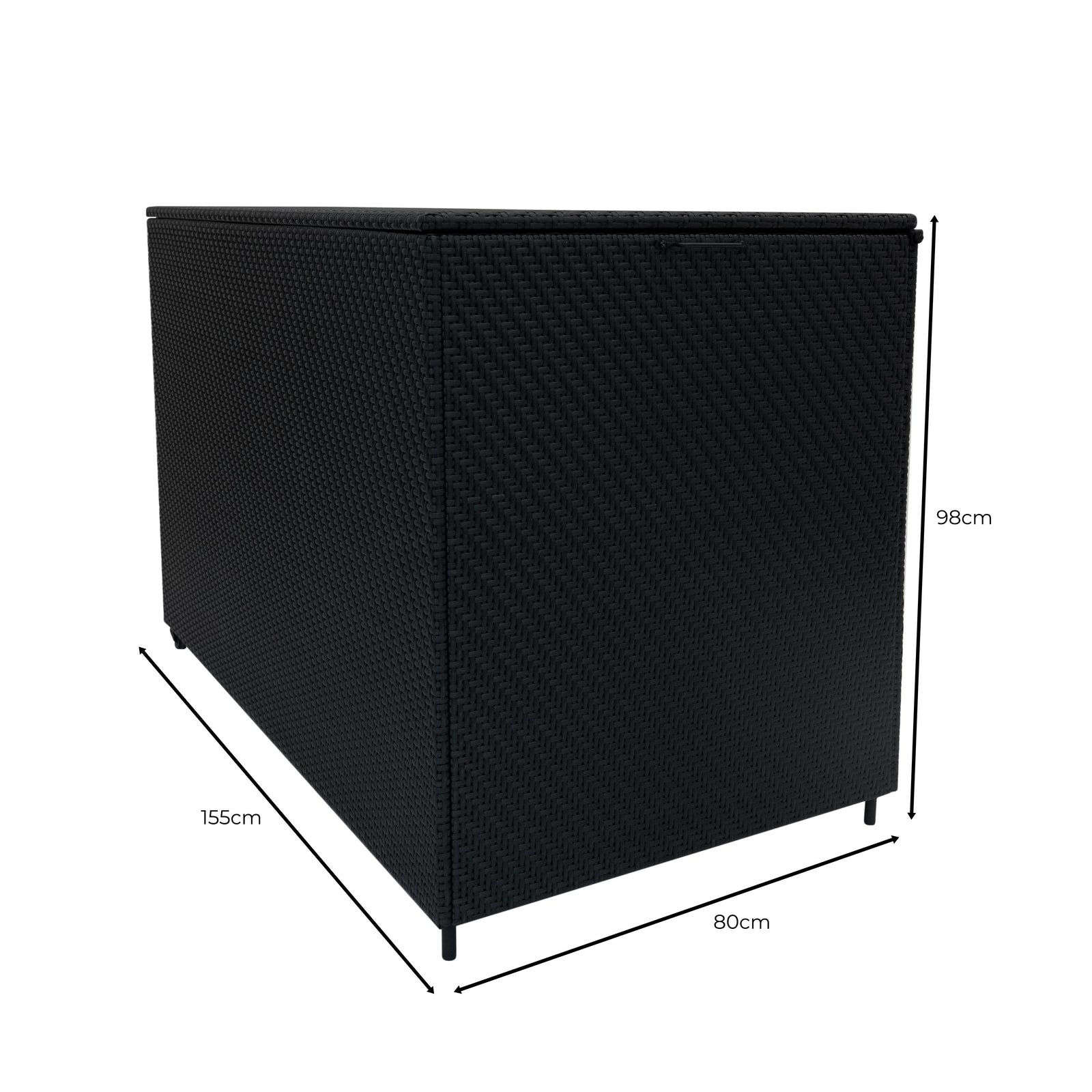 Rattan Cushion Storage Box 996l | Black