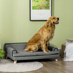 Dog Sofa W/ Legs, Water-resistant Fabric For Large, Medium Dogs | Gray
