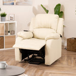 Northfield Dual Motor Massage Heat Riser Recliner Chair | Cream
