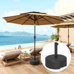 Outsunny Round Garden Parasol Base, Sand/water Filled Parasol Stand