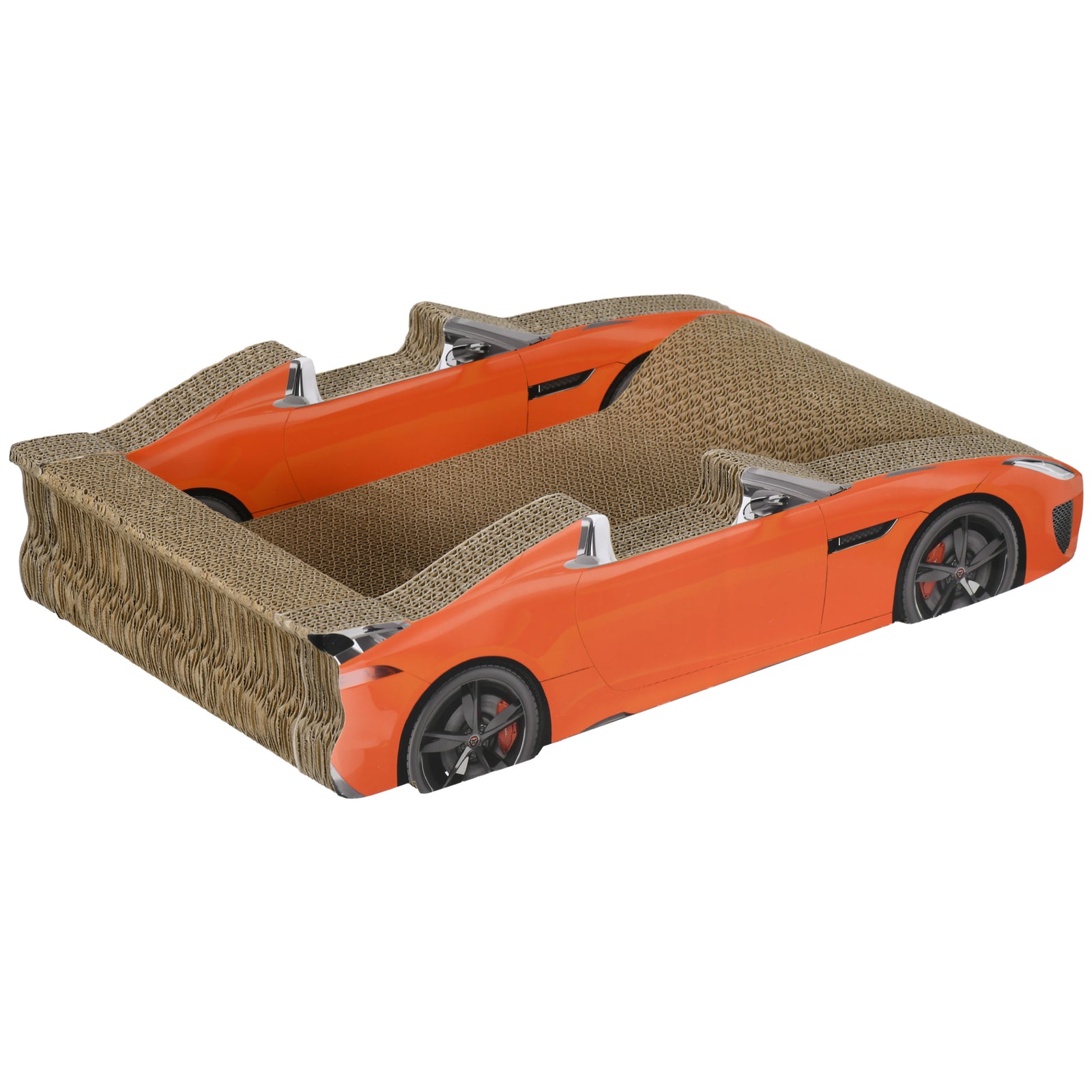 2 In 1 Cat Scratching Board With Catnip, Car-shaped Cat Scratch Bed