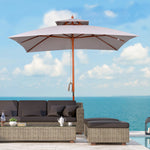 Patio Parasol Garden Sun Umbrella Sunshade Bamboo